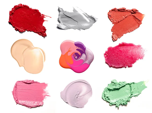 Pintura de esfregaço de produtos cosméticos — Fotografia de Stock