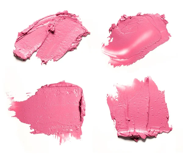 Pink smear paint of cosmetic products