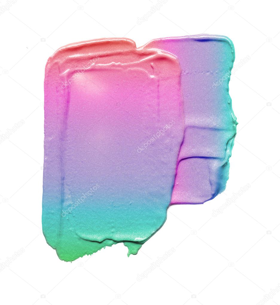 Gradient smear of paint or cream
