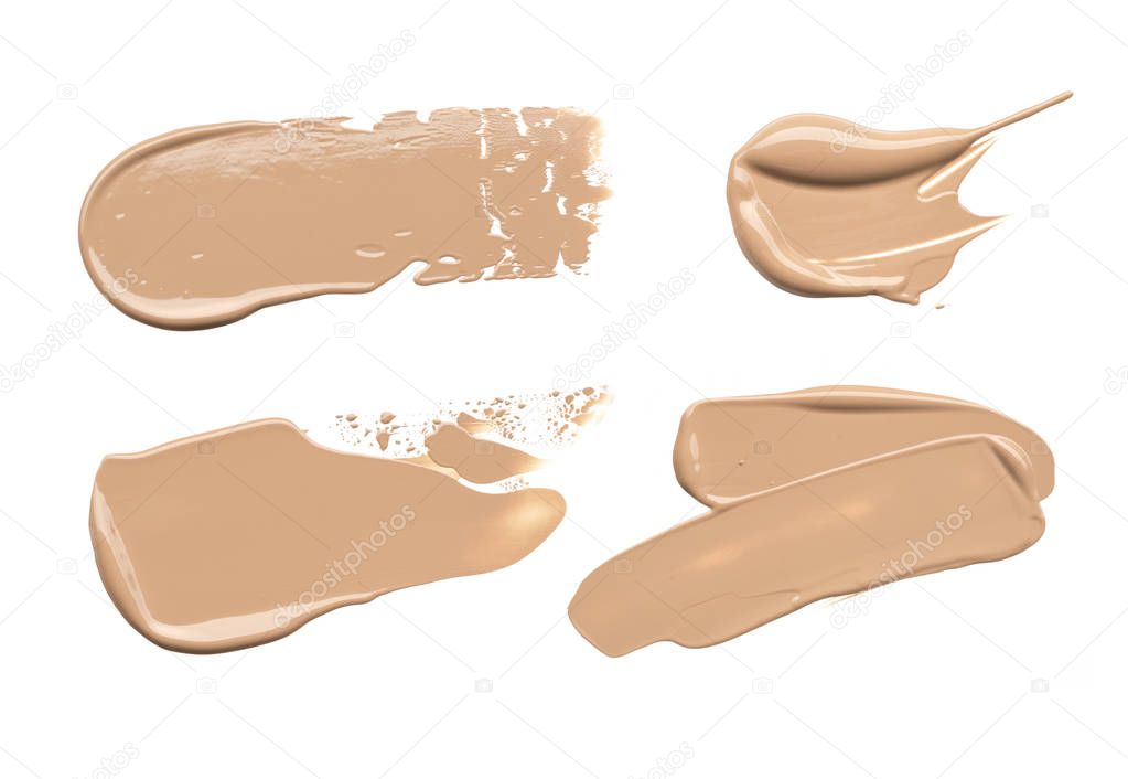 smear paint of cosmetic and beauty products. make up accessories
