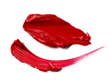 Kırmızı smear boya kozmetik ürünleri