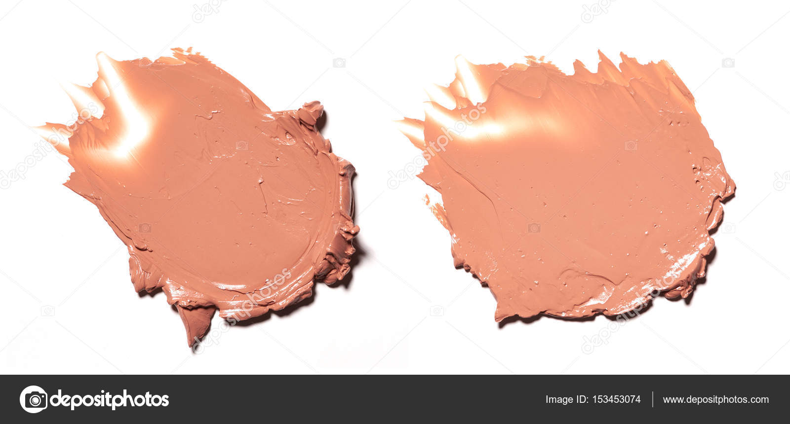Smear Paint Of Cosmetic And Beauty Products Make Up Accessories Collection Of Beige Smear Crushed Cosmetic Products On A White Background Photo By Artcasta