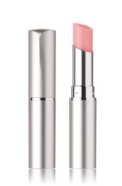 Exclusive and expensive lipstick in a silver tube — Stock Photo, Image