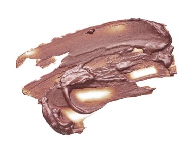 Beyaz bir arka plan üzerinde dudak parlatıcısı smear