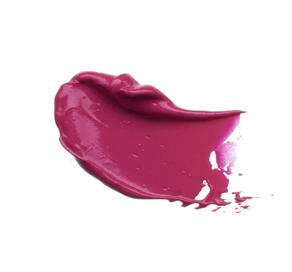 Pink makeup smear of lip gloss