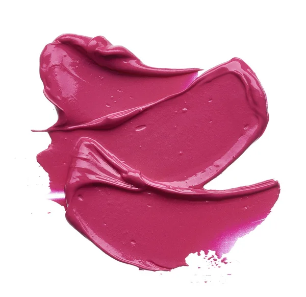 Růžový make-up roztěr lesk na rty — Stock fotografie