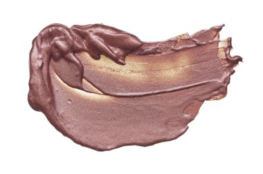 Beyaz bir arka plan üzerinde dudak parlatıcısı smear