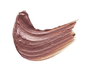 Beyaz bir arka plan üzerinde dudak parlatıcısı smear