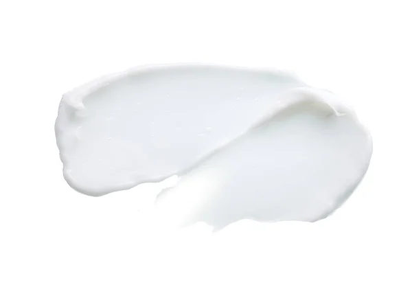 Beyaz Desen Yüz Kremi Lekesi Veya Beyaz Arkaplanda Izole Edilmiş — Stok fotoğraf