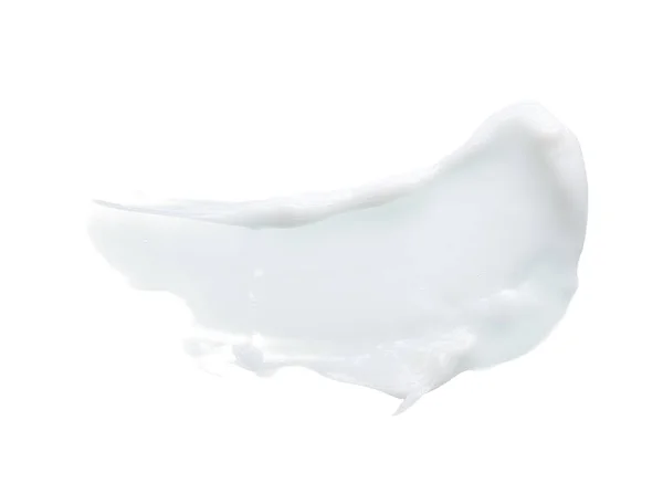 Beyaz Desen Yüz Kremi Lekesi Veya Beyaz Arkaplanda Izole Edilmiş — Stok fotoğraf