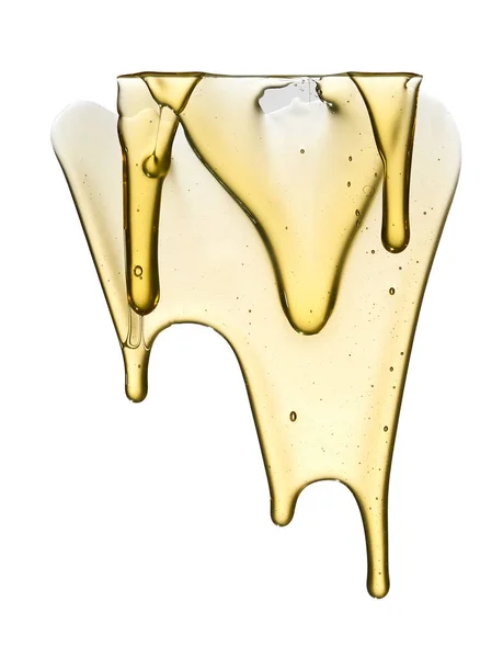 Drips Honey Isolated White Background — Stock Photo, Image
