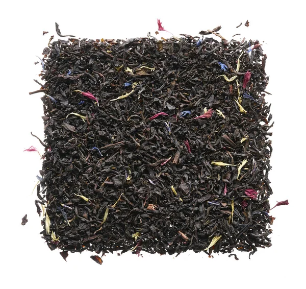 Scattering Elite Black Tea White Background — Stock Photo, Image