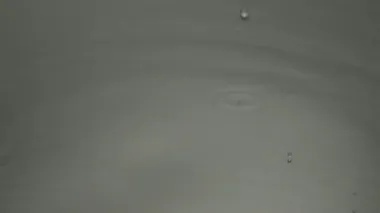 Nemli bir yüzeye damlayan su damlaları