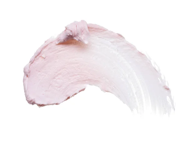 Gently Pink Brush Strokes Texture Face Cream Pink Acrylic Paint — Stock Photo, Image