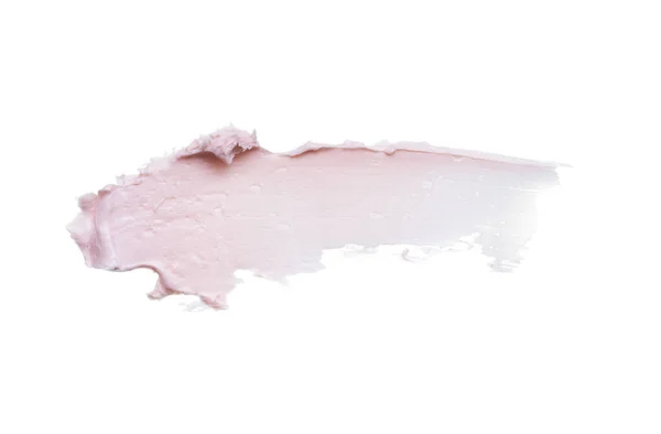 Gently Pink Brush Strokes Texture Face Cream Pink Acrylic Paint — Stock Photo, Image