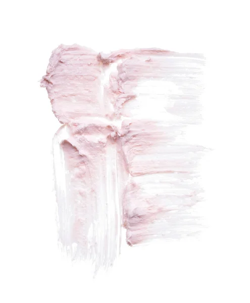 Coups Pinceau Rose Délicat Texture Crème Pour Visage Peinture Acrylique — Photo