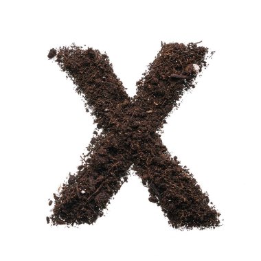 İngiliz alfabesinin beyaz arka planda izole edilmiş harfi. Kalıp harfi dünyayı kullanarak oluşturulur