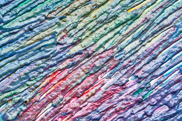 Texture Traits Peinture Acrylique Multicolore Avec Étincelles Sur Fond Blanc — Photo