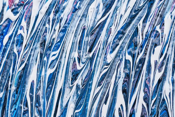 Textur Und Pinselstriche Aus Mehrfarbiger Acrylfarbe Mit Funkeln Auf Weißem — Stockfoto