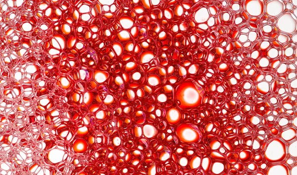 Textura Espuma Jabón Rojo — Foto de Stock