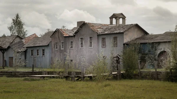 Улица в средневековом городе — стоковое фото