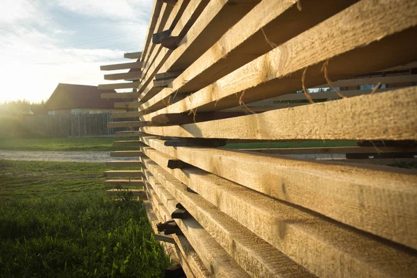 Construcción de casas de madera — Foto de Stock