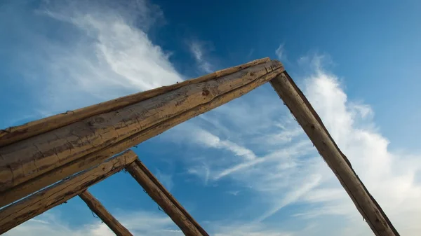 Construction of the roof of the house. — Stock Image Construction of the roof of the house. Stock Photo