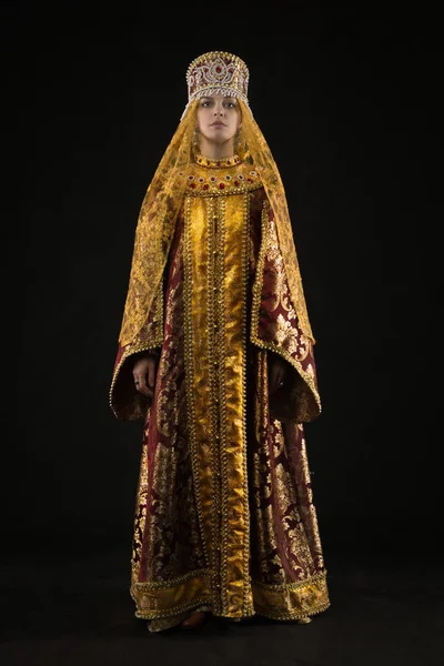 Tarihsel elbise takım elbiseli Rus Kraliçe — Stok fotoğraf