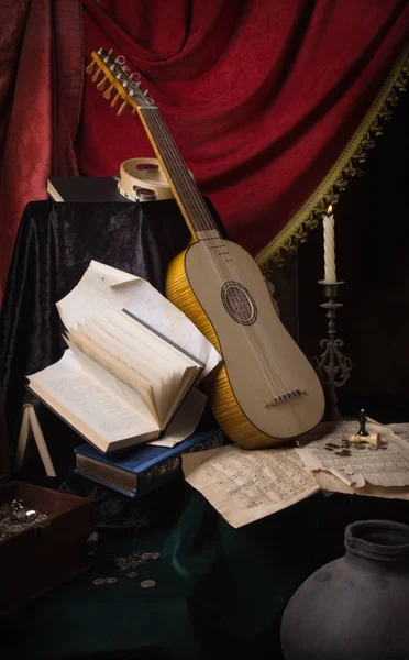 Musikalisches Stillleben im Stil der Renaissance — Stockfoto