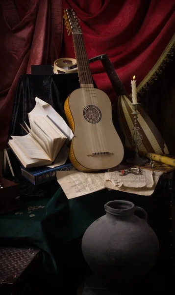 Musical still life in the Renaissance style — Stock Photo, Image