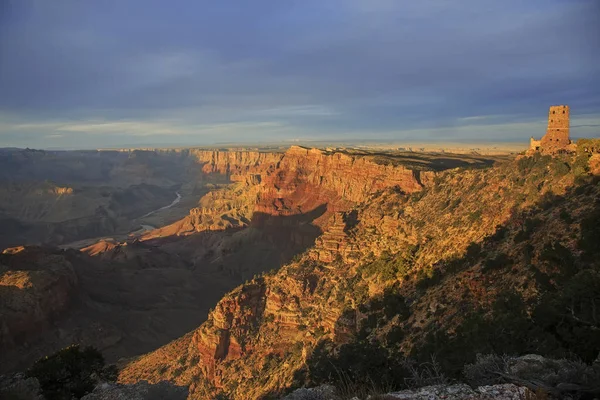 Torre di avvistamento vista deserto nel Parco Nazionale del Grand Canyon — Foto Stock