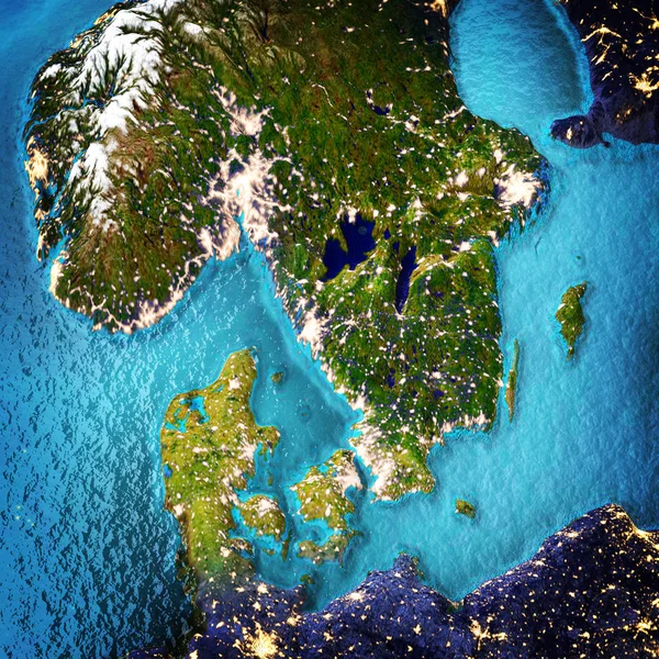 Skandinavien Weltraum Hintergrund — Stockfoto