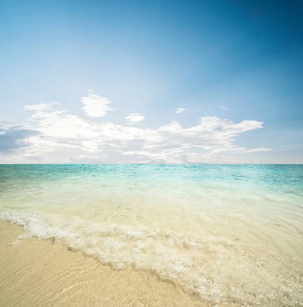 Идиллический пляж и море — стоковое фото
