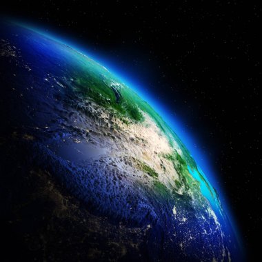 Planet Earth 3d space clipart