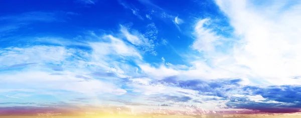 Sky panorama sunrise — Stock Photo, Image