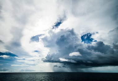 Açık okyanusta kara bulutlar