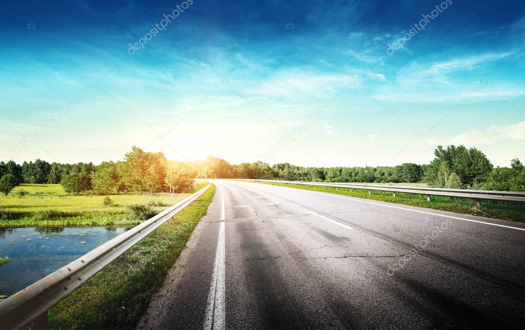 Road way forward direction