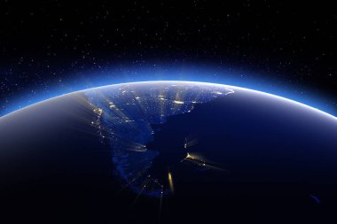 Andes - Patagonya. Nasa tarafından döşenmiş bu görüntü unsurları