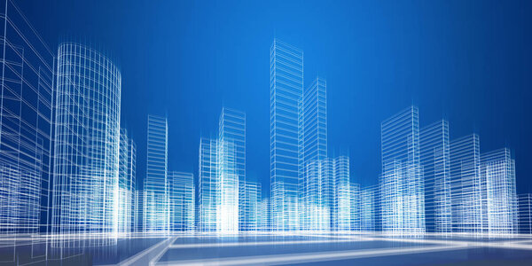 Концепция города 3d
