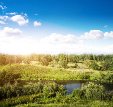 Güzel sonbahar manzarası