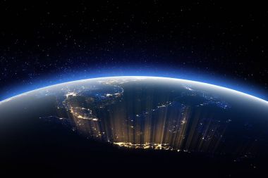 Dünya'dan alan. Bu görüntü nasa tarafından döşenmiş unsurları