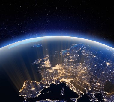 Dünya'dan alan. Bu görüntü nasa tarafından döşenmiş unsurları