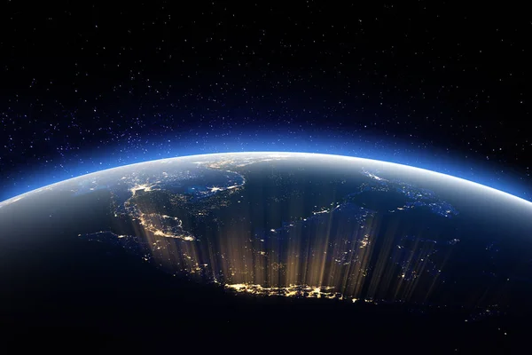 Erde aus dem All. Elemente dieses Bildes von der nasa — Stockfoto