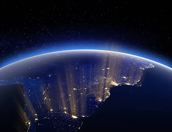 Luzes da cidade. Elementos desta imagem fornecidos pela NASA — Fotografia de Stock