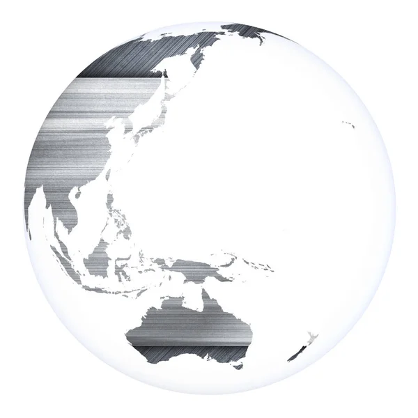 Концептуальная сфера проекта Планета Земля. Белый изолированный — стоковое фото