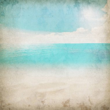 Tropikal vintage plaj manzara