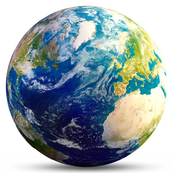 Планета Земля - Атлантичний 3d-рендерінг — стокове фото