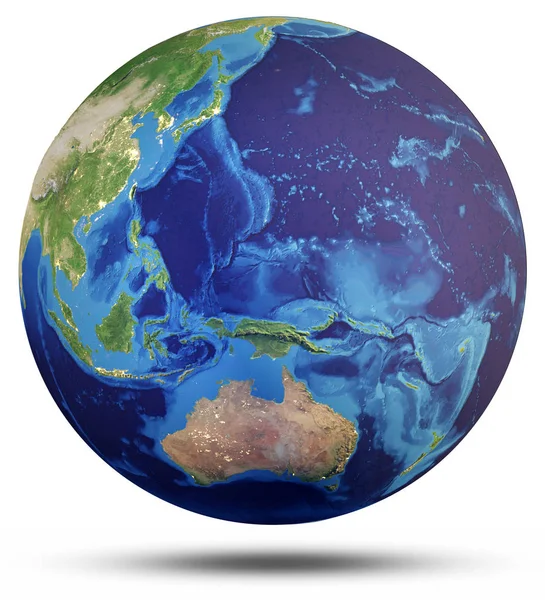 Pianeta Terra mondo globo rendering 3d — Foto Stock