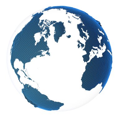Dünya kavramı planet Earth 3d render