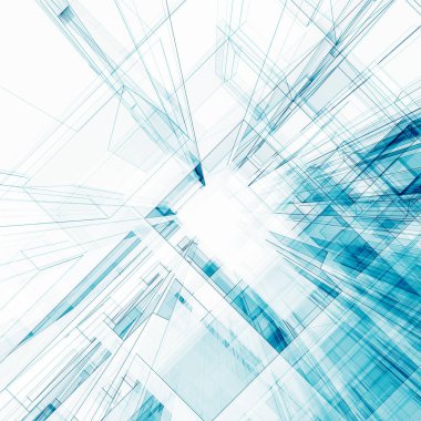 Soyut mimari 3d oluşturma